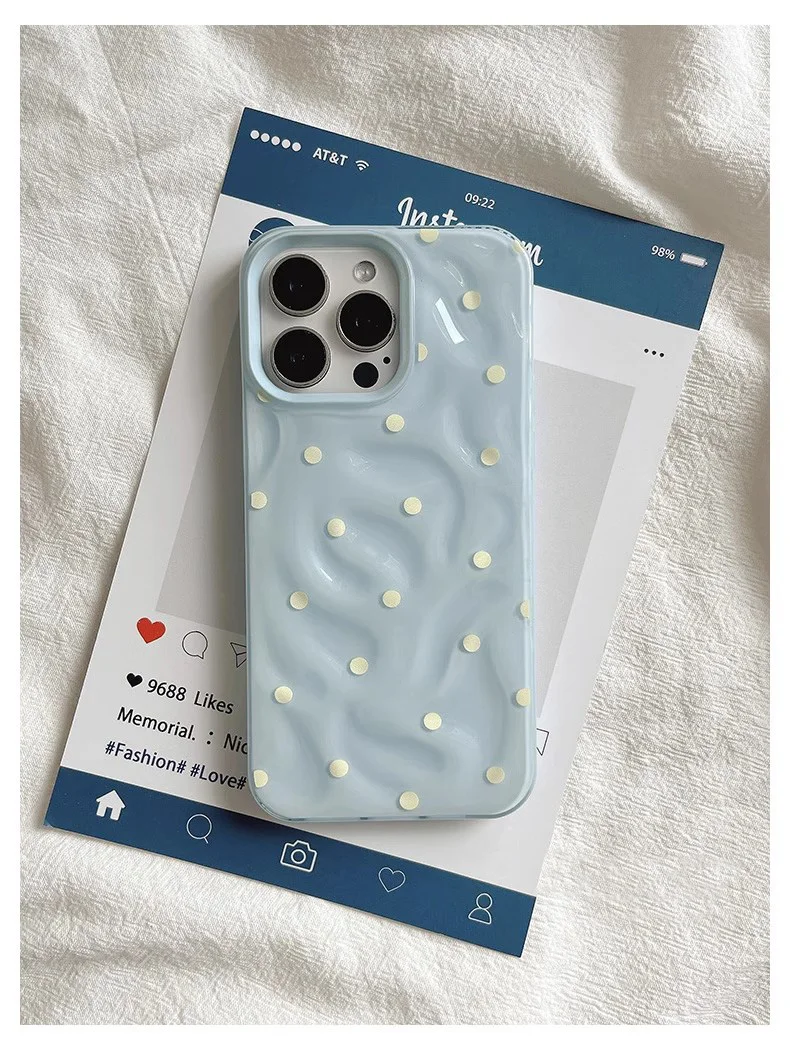ตัวเลือกสินค้า เคส iPhone 3D ลายจุดนูน ดีไซน์ฝรั่งเศส