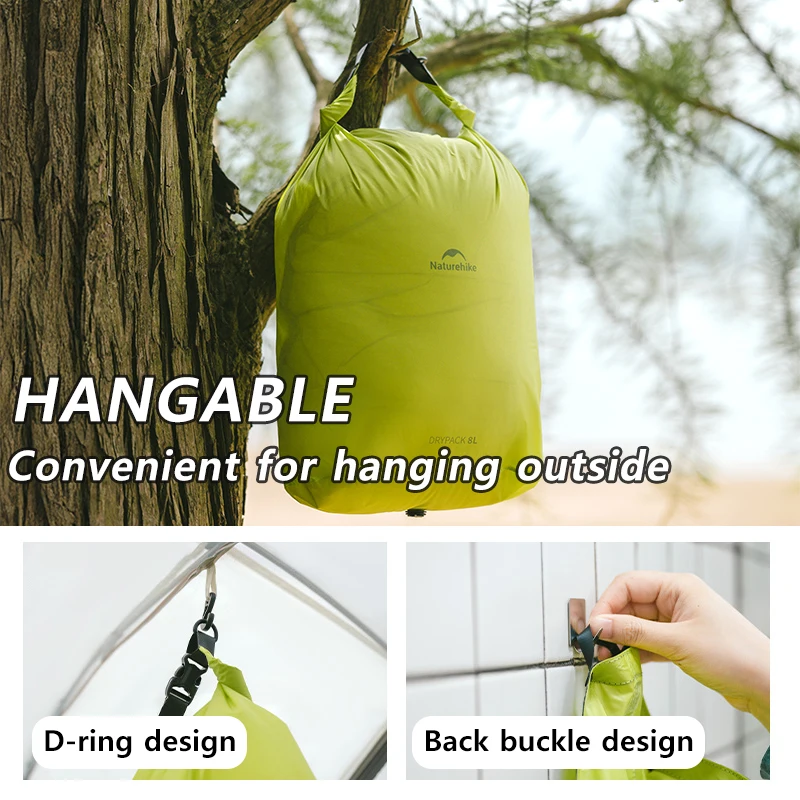 Naturehike waterproof dry bag 2L 4L 8L nylon camping trekking swimming rafting kayaking bag