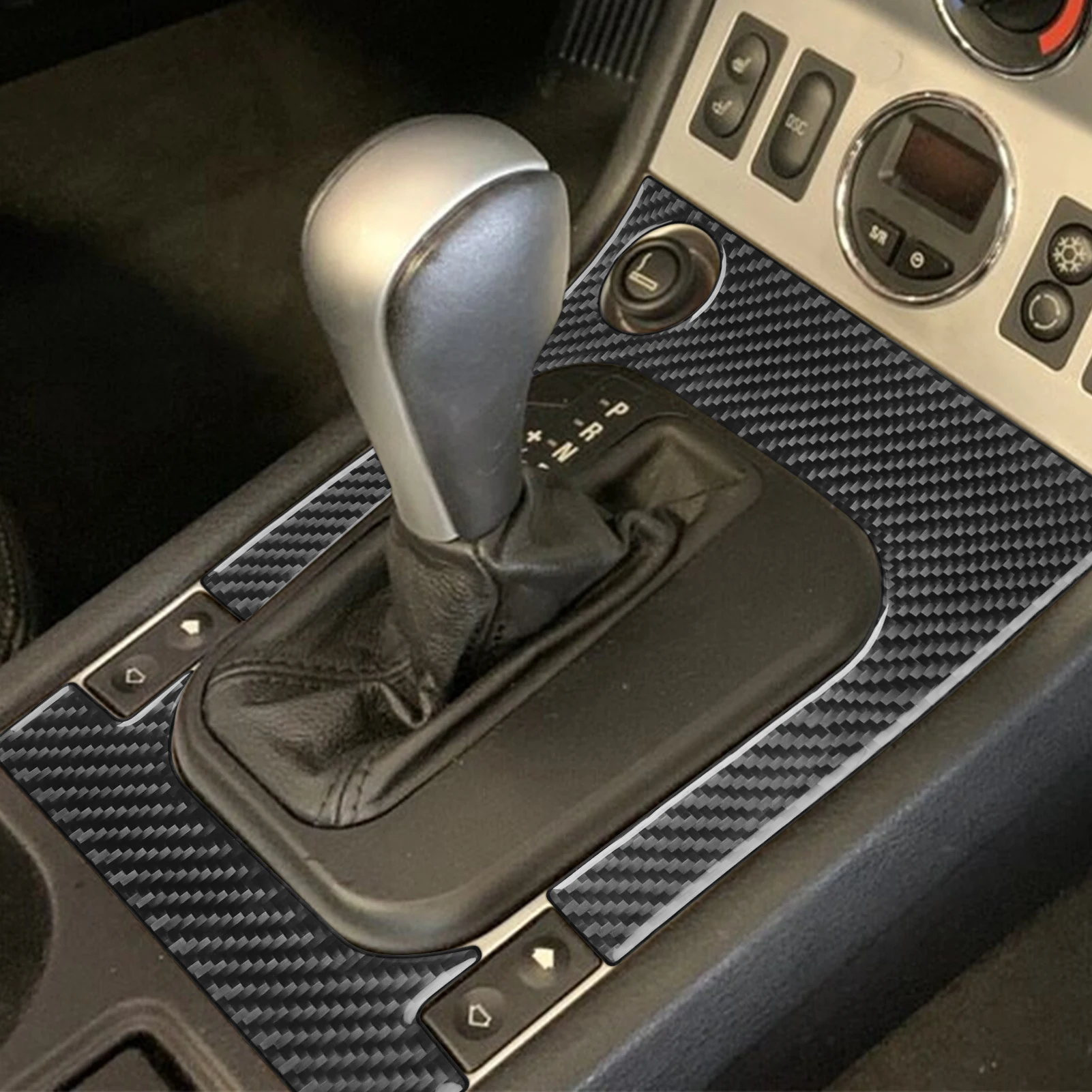 BMW z3 1998-2002用カーボンファイバーインテリアギア,シフトパネル
