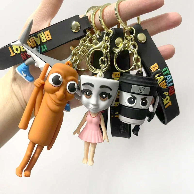 TUNG TUNG TUNG Sahur Keyring, Italian Brainrot Meme Keyring, Tiktok Meme Gifts - UK