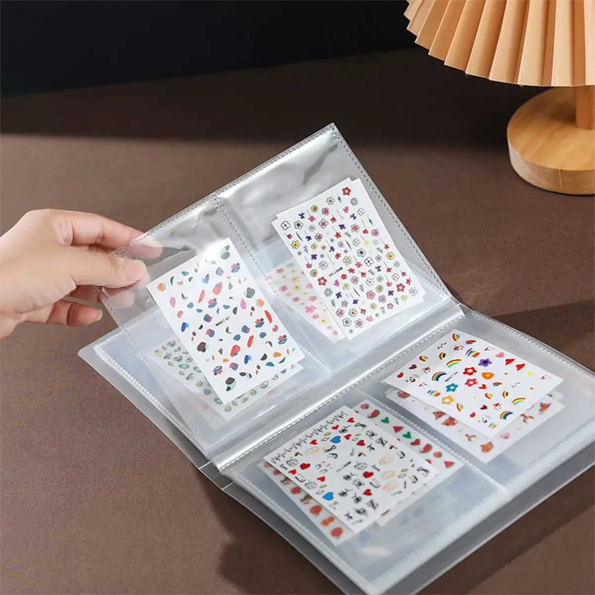 2Pcs Nail Art Sticker Storage Book HOINCO 160 Slots Nail Sticker Organizer  Nail Sticker Binder Collecting