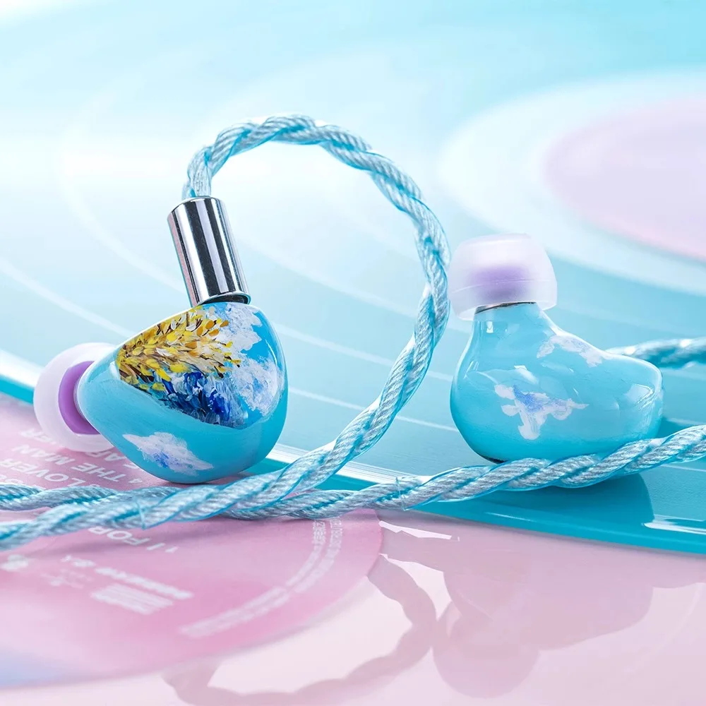 QoA Cloud Scape HIFI インイヤー有線イヤホン 1DD + 1 平面