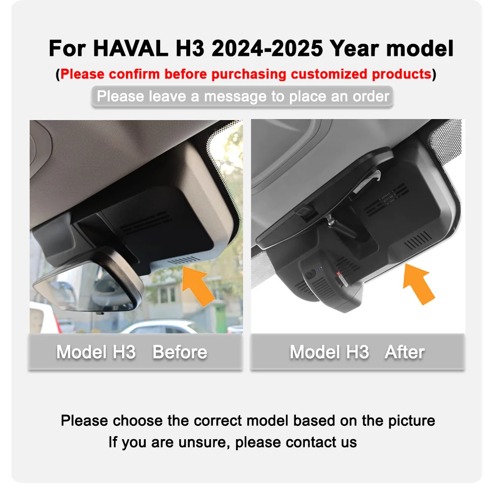 Car Dash Cam 4K HD 2160P Plug and play Dash Cam For Haval H3 Front and Rear WIFI Car Dvr Dashcam APP Control
