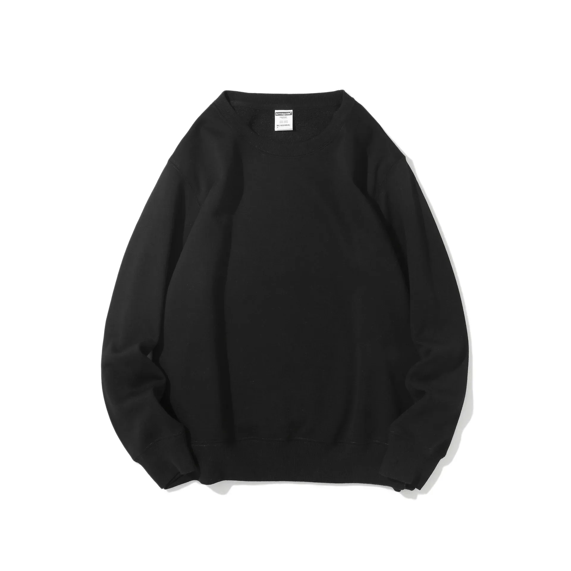 

Fleece round neck sweater, heavy thickened candy color long-sleeved casual printing sweater gray22