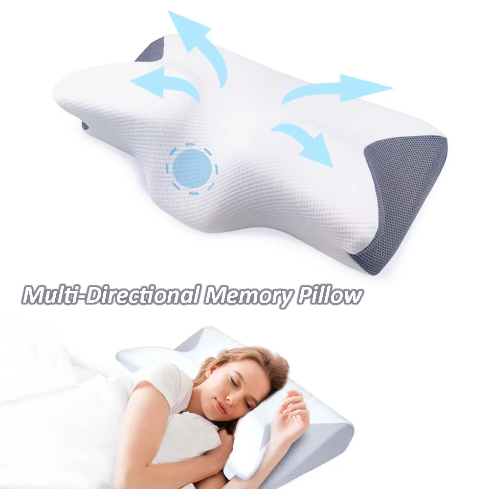 Memory Foam Pillows Slow Rebound Cervical Neck Pillow for Neck Pain Relief Contour Bed Pillow for Sleeping Cervical