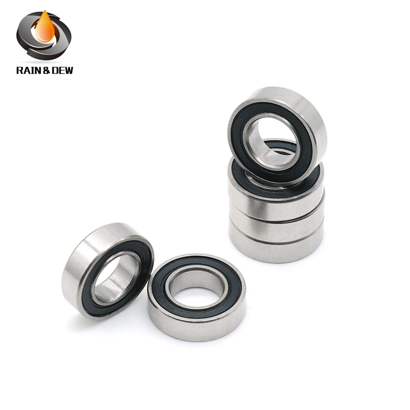 Borracha de Selada Deep Groove Ball Bearing Shaft Alta Qualidade S6072rs Abec7 607 7x19x6 mm Pcs Aço Inoxidável