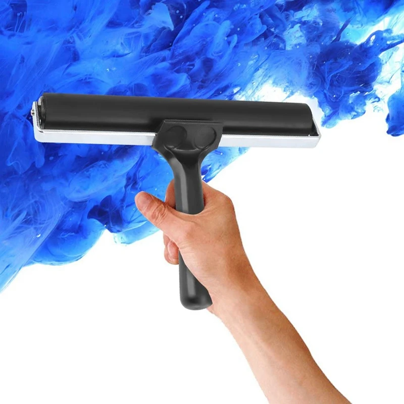 dry brush painting Rubber Roller Paste Roller Paint Roller Ink Applicator Art Craft Oil Painting Tool, 8 Inch Roller texture brush for ceiling