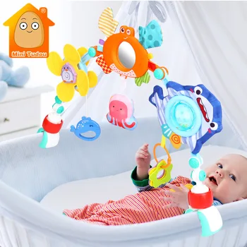 Baby Toy Stroller Arch Musical Rattle Adjustable Clip Crib Mobile Hanging Bed Bell 0 12 Months Educational Toys For Newborn Gift 1