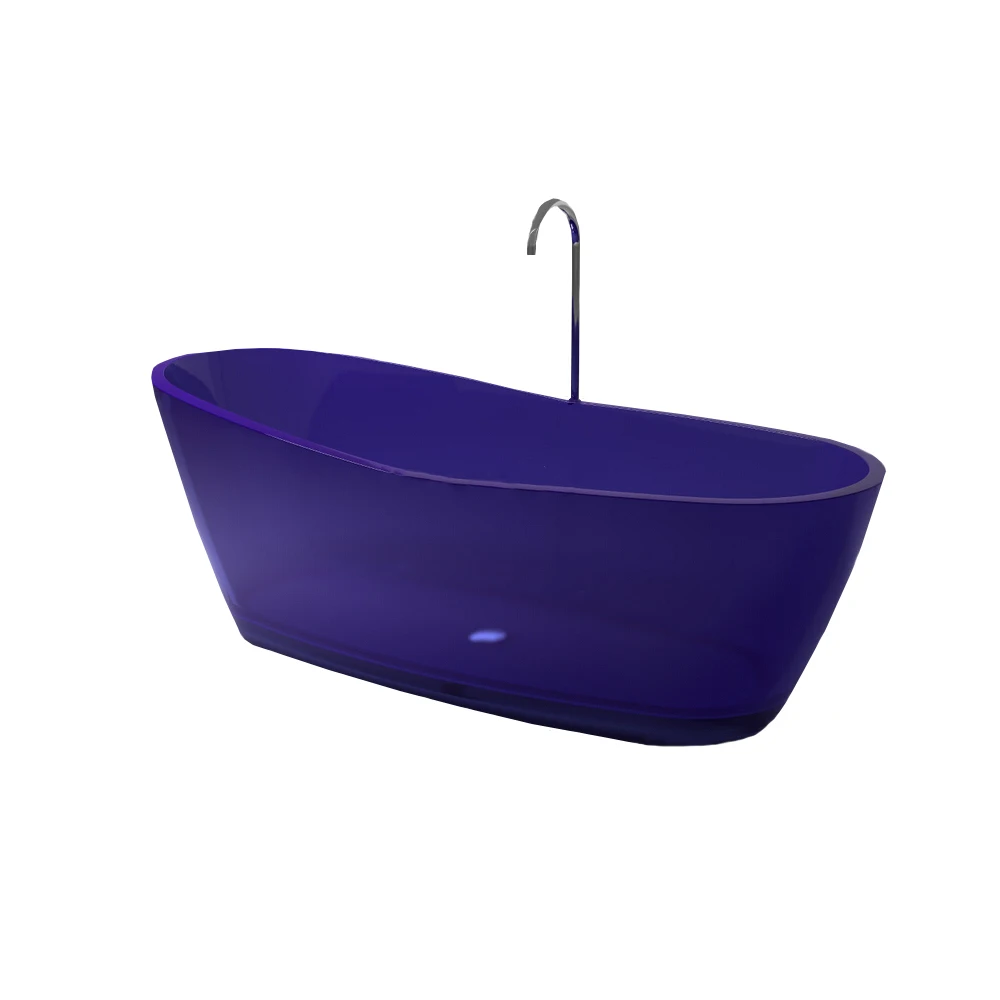1700x790x620mm New Design Resin Acrylic Bathtub Colored Freestanding Rectangular Bathroom Tub RS6563A 2