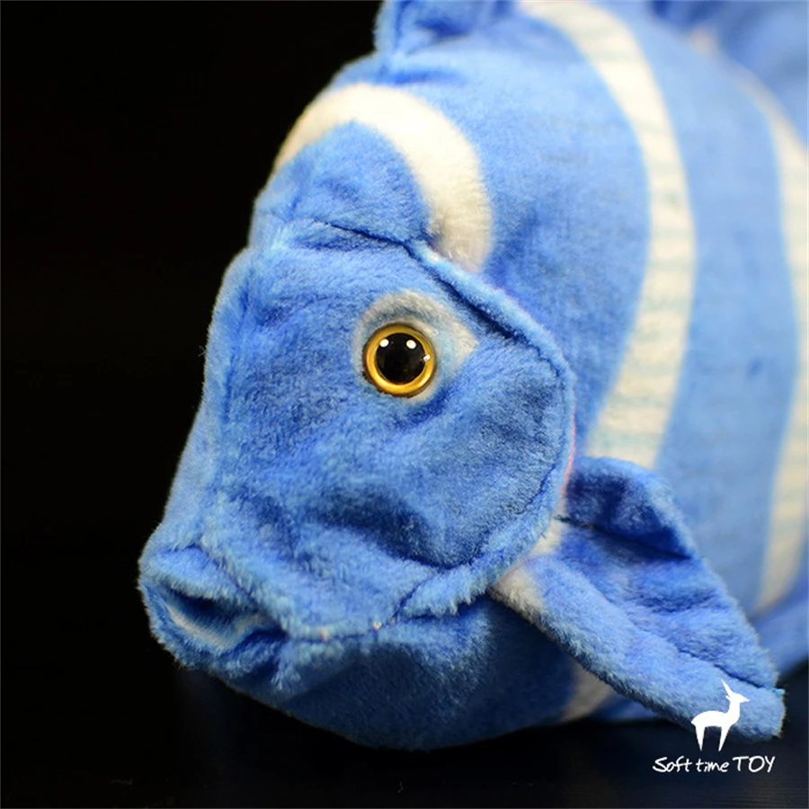 Blue Tang Surgeonfish High Fidelity Anime Cute Plushie Lancet Fish Plush Toys Lifelike Animals Simulation Stuffed Doll Kawai Toy 5