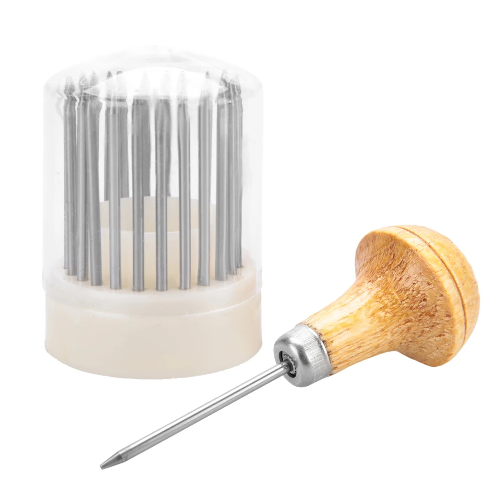 23pcs Beading Grain Tools Graver Beader with Wood Handle for Goldsmith Diamond Stone Beards Setting Tool Jeweler Jewelry Tools