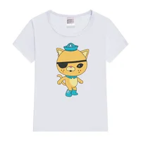 The Octonauts Kwazii Sticker Print Fashion Costume Children Simple Thin Cotton Soft Cute Tops Baby New Summer Clothing 4