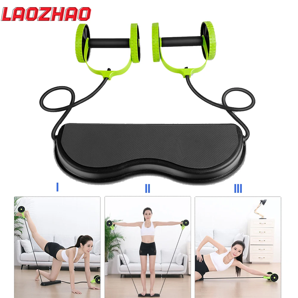Ab Roller Wheel Exercise Equipment Abdominal Trainer Waist Slimming Workout Gym Resistance Band Wheeler Perfect for Home or Gym
