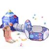 3 in 1 Portable Kids Tent Children's Camping Tent Kids Beach Tent Ocean Ball Pool Pop-up Tent Baby Crawling Tunnel Play House 1