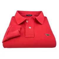 Polos brodés 100% coton pour hommes, chemises à manches longues, petit LOGO, vêtements décontractés, mode sportive, haute qualité 2