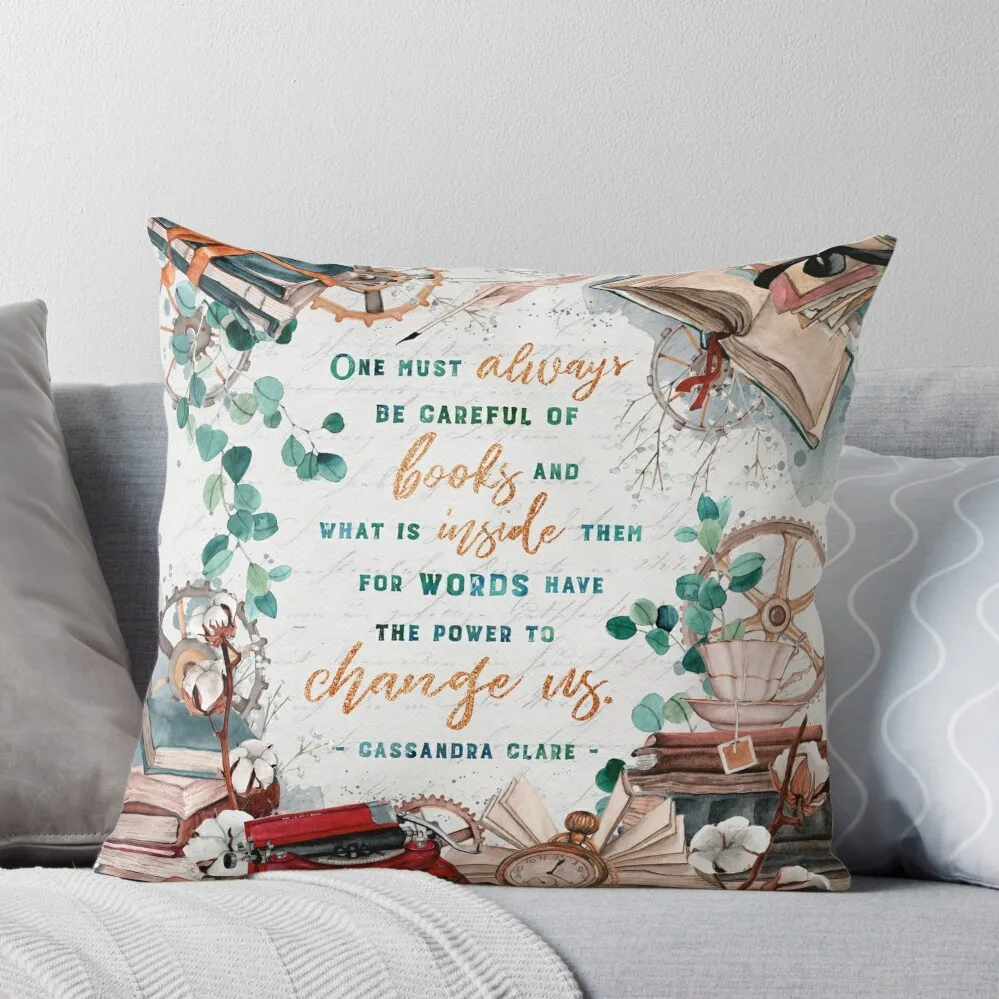 

Be careful of books Throw Pillow Cushions Cover pillowcases for sofa cushions