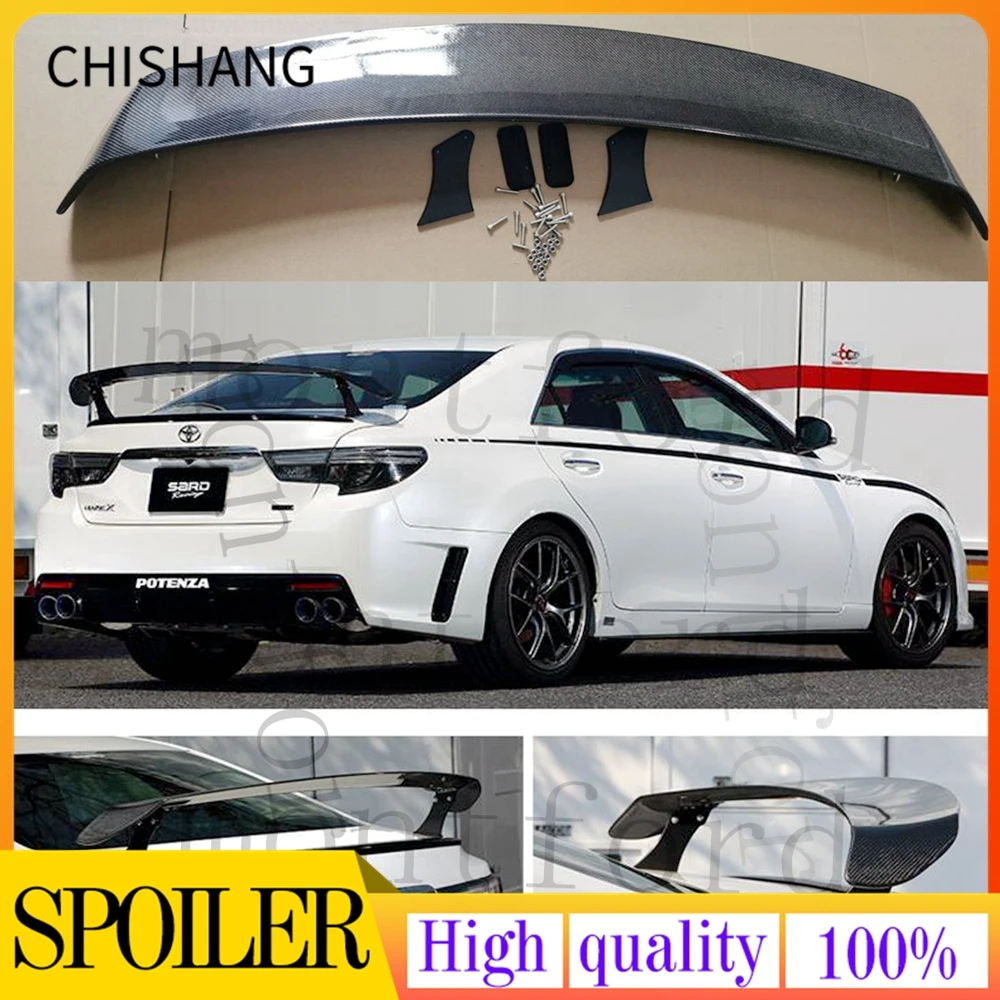

Спойлер для TOYOTA Mark X 2010-2018, спойлер REIZ, высококачественный задний спойлер из углеродного волокна