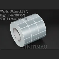 Waterproof Blank Sticker paper 32mmx19mmx5000Sheet/Roll Thermal transfer blank PET barcode Labels adhesive printed label sticker