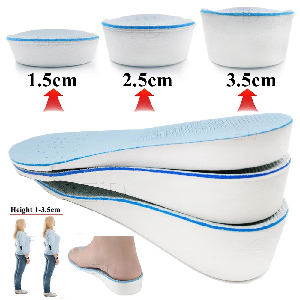 EiD Einlegesohlen zur Erhöhung der Körpergröße für Männer/Frauen, 1/2/3,5 cm, unsichtbare orthopädische Einlegesohlen zur Unterstützung des Fußgewölbes, Stoßdämpfungspolster – Detail 16