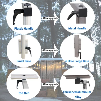 2024 latest RV table leg design, wall-folding and 360° rotating high-quality aluminum alloy, suitable for RVs, truck campers 4