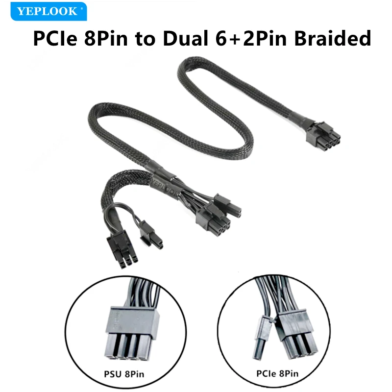 Câble d'alimentation PCI-E 8pin, 2broches pour Cooler Master MWE