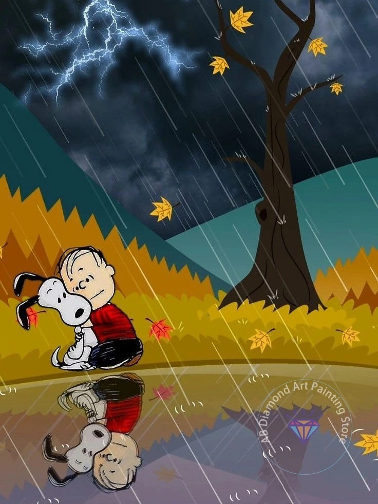 thumbnail image 1 of Kit de pintura de diamantes 5D DIY de Snoopy, Charlie Brown y Peanuts, bordado de diamantes, punto de cruz, regalo hecho a mano, manualidades, decoración del hogar, 1 of 5