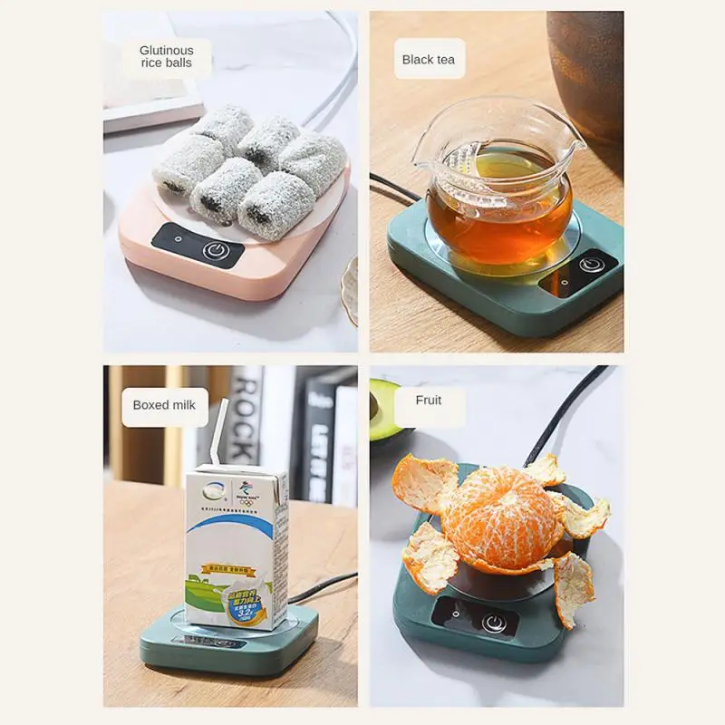 Mug Heater Coffee Mug Cup Warmer 220V Milk Tea Water Heating Pad Cup Heater Warm Mat Constant Temperature Coaster EU Plug heating coaster,coffee heater