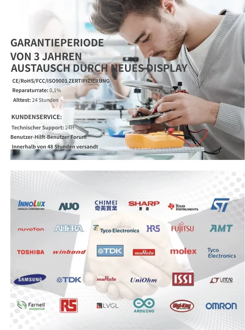 STONE C 4.3-10.1' HMI TFT-Display, Touchscreen-Modul, JSON-Befehlshandbuch für Arduino mit resistivem Touchscreen + RS422 – Detail 4