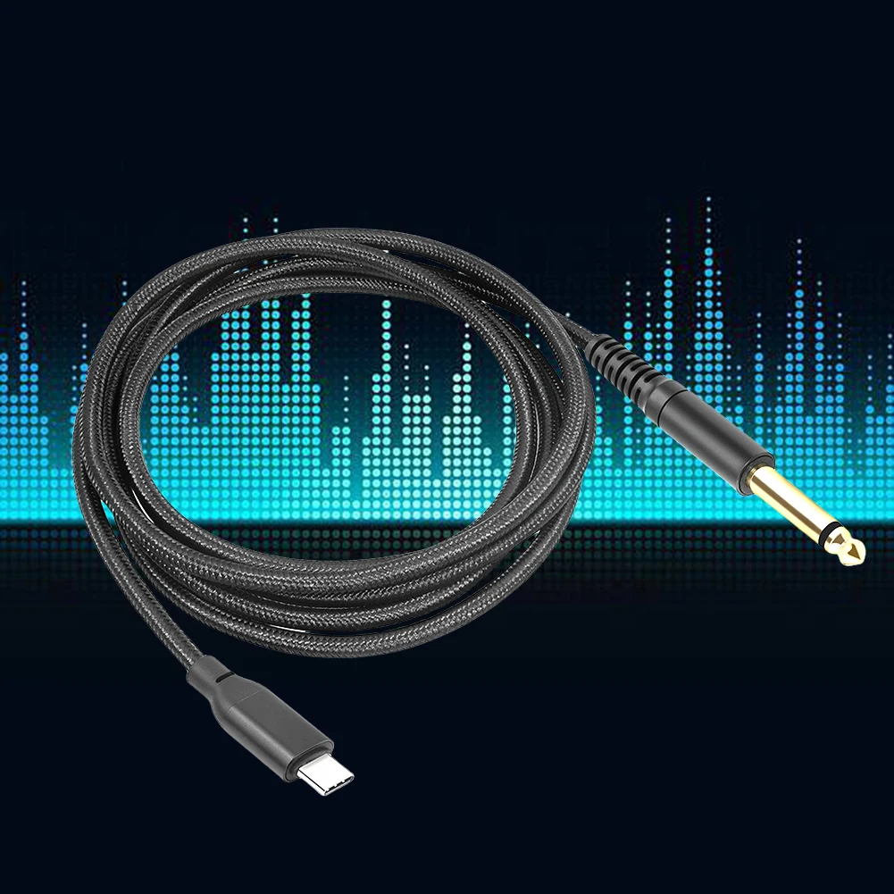 1/2/3M Ÿ-USB C ڵ ̺ 6.35mm -USB Type-C  ڵ  Ȩ þ ͼ ϷƮ̽ Ÿ