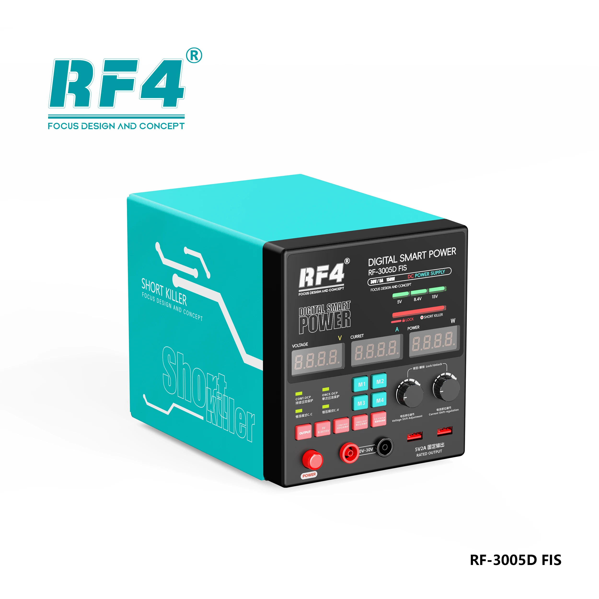 RF-305A 현미경 CNC DC 전원 공급 장치, 디지털 디스플레이, 빠른 프리셋, 다중 안전 보호, 장비 유지 보수