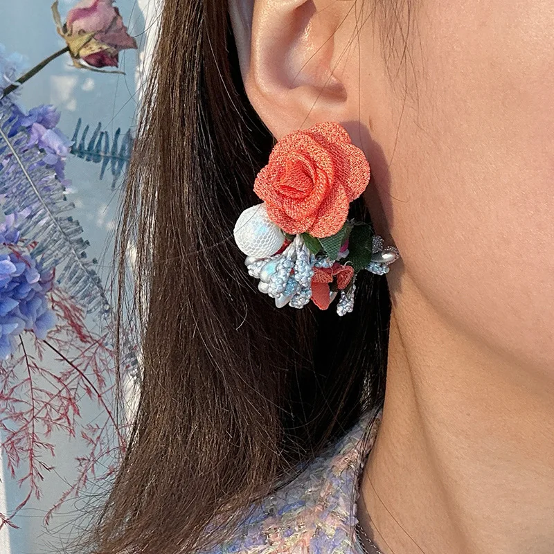 

Y2k Imitation Pearl Fabric Women's Earrings Luxury Fashion Wedding Club Party Earrings Earrings Women's Jewelry Accessories 2023