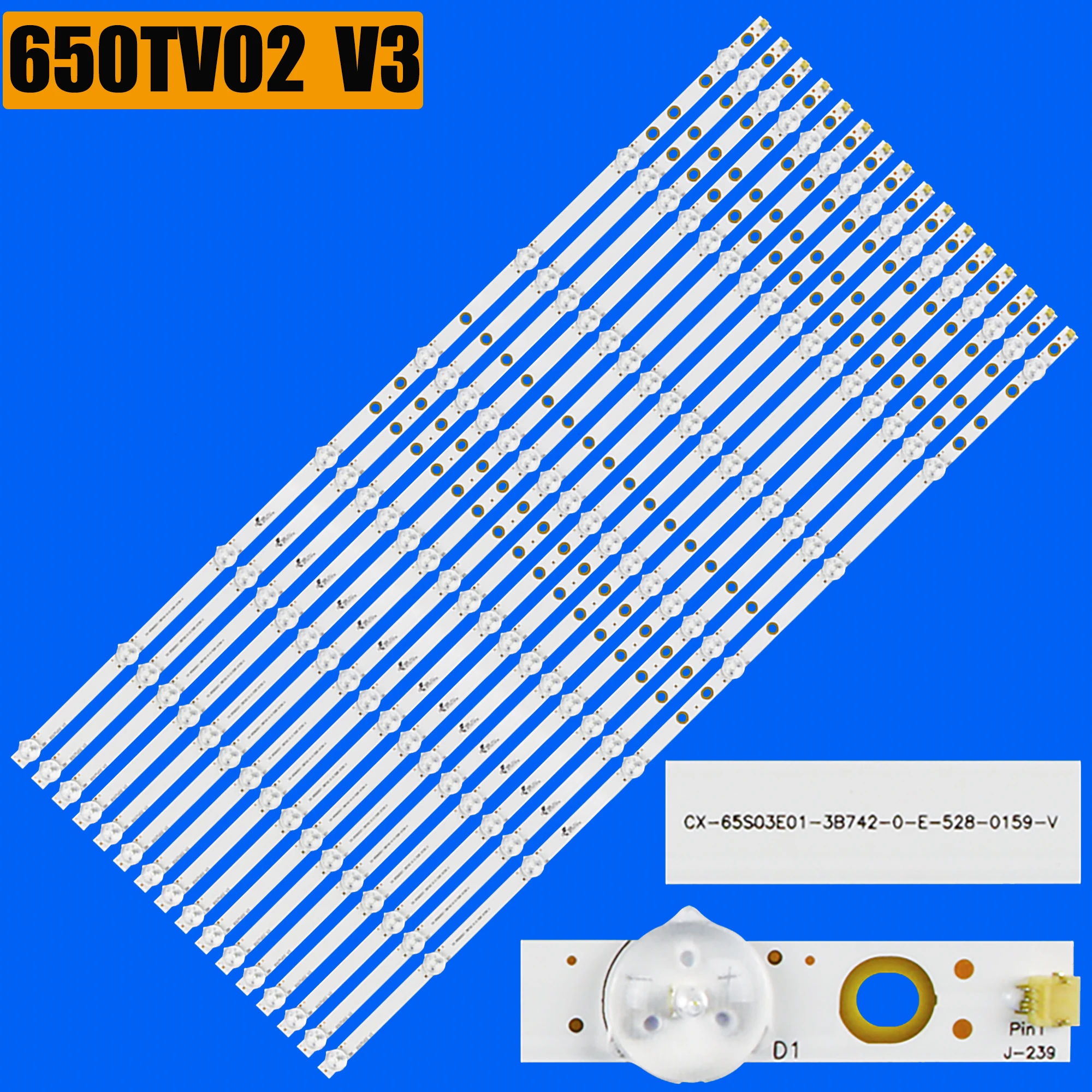 Bande de rétro-éclairage LED pour téléviseur Sony 65 pouces KDL-65W855C Kdl-65w859c 650TV02 V3 T650HVF05.1 T650HVF05 KDL-65W858C  39