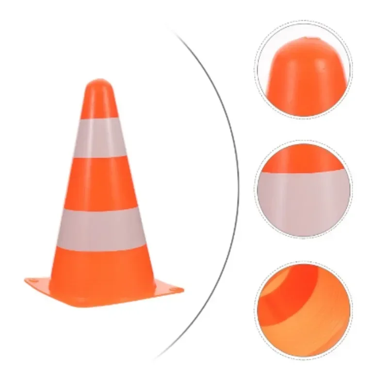 5Pcs 23cm Sports Entertainment Team Sports Football Reflective Road Cone Basketball Logo Bucket Training Marker Roadblock Cone
