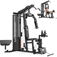 Sportsroyals Home Gym with 150LBS Weight Stack