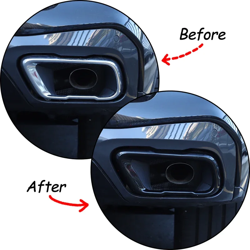 Tuyau D'échappement Pour BMW X5 G05 X6 G06 X7 G07 2019-2021 Accessoires Voiture Queue Gorge Cadre Décoratif Queue Silencieux Tuyau D'échappement Embout Échappement (Couleur : Fibre De Carbone