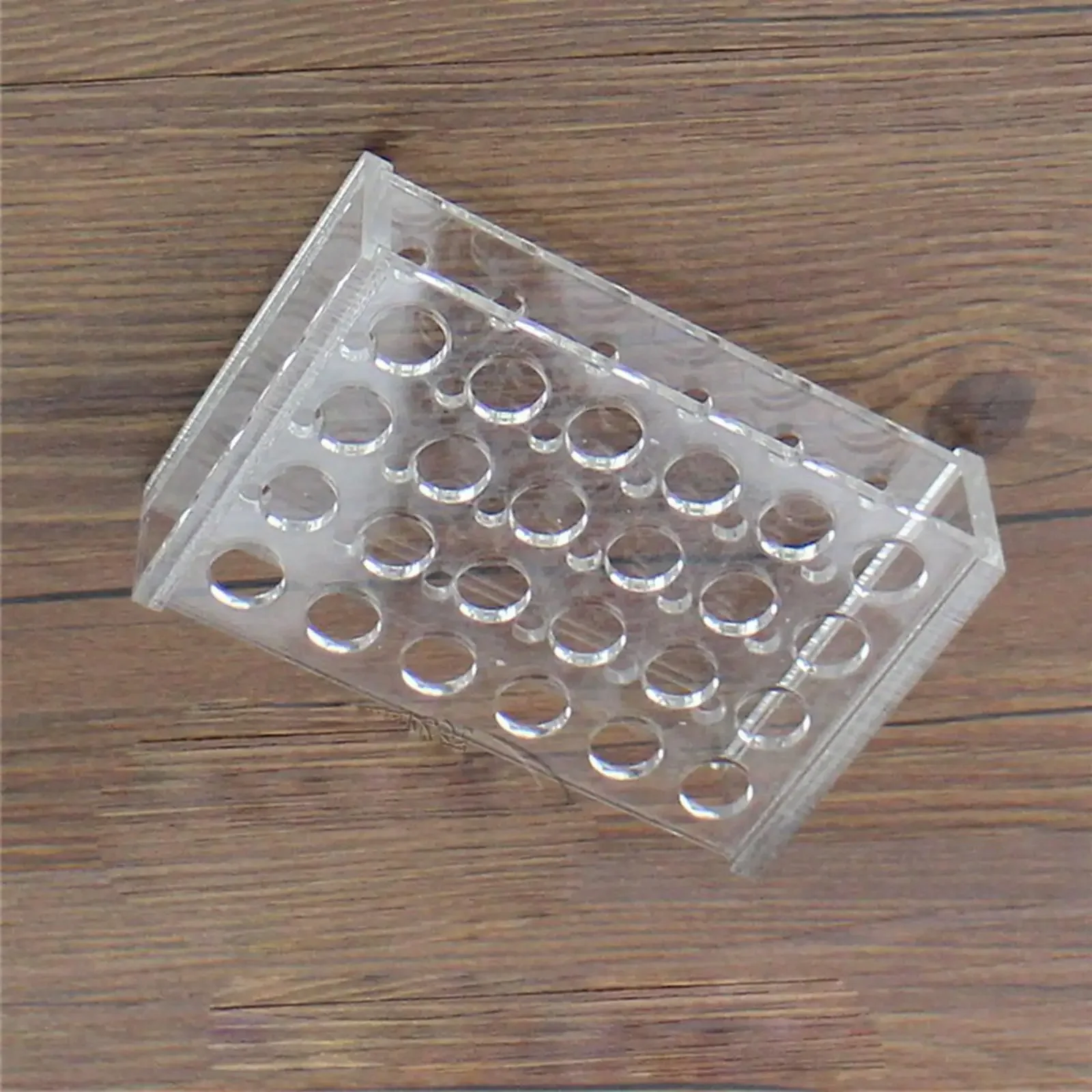 14mm Diam 24 Holes Methyl Methacrylate Rack Stand For 5ml Centrifuge Tubes