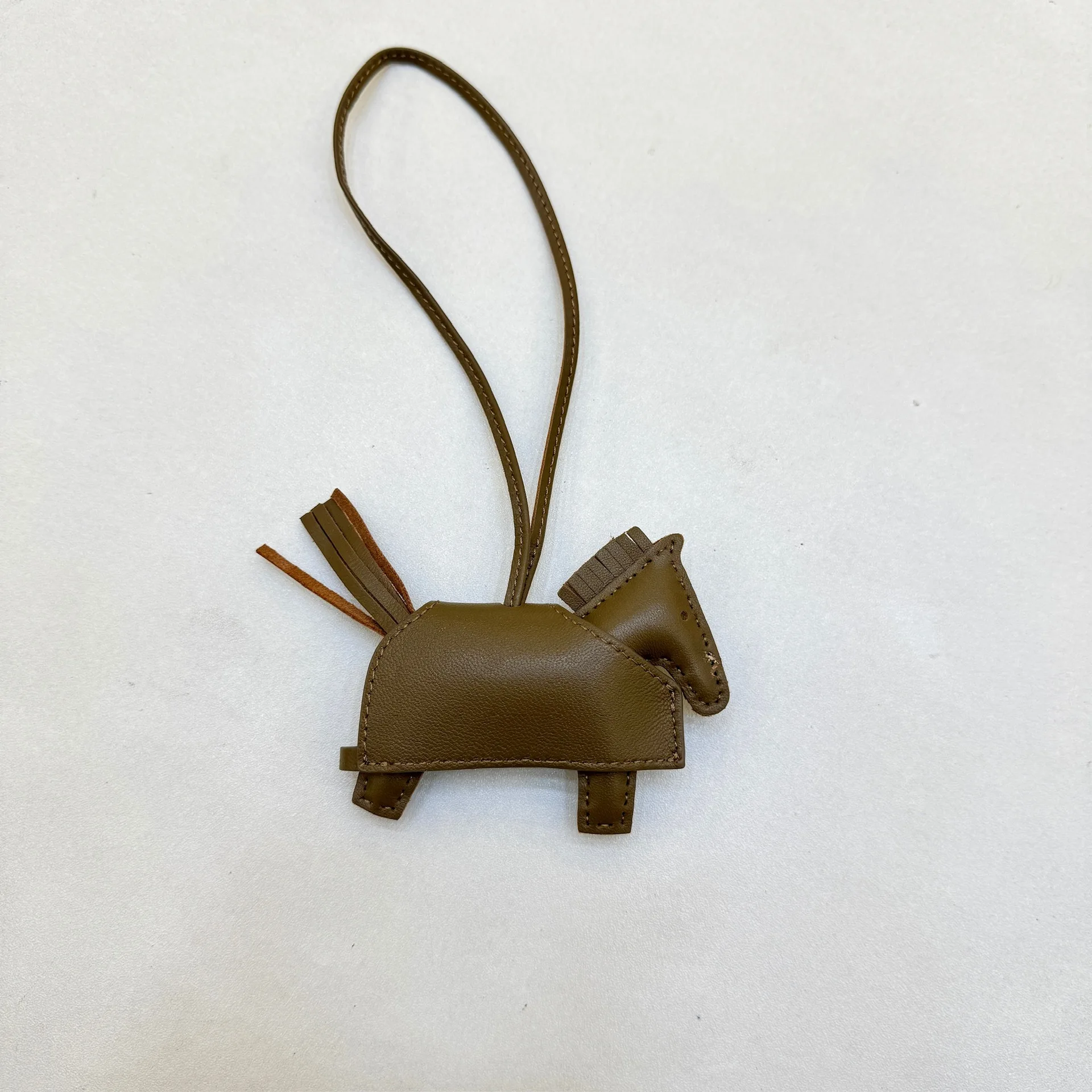 Soft Leather Pony Pendant, Car Pendant, Key Pendant, Handmade Leather New Rivets War Horse Bag Charm, Bag Charm Leather