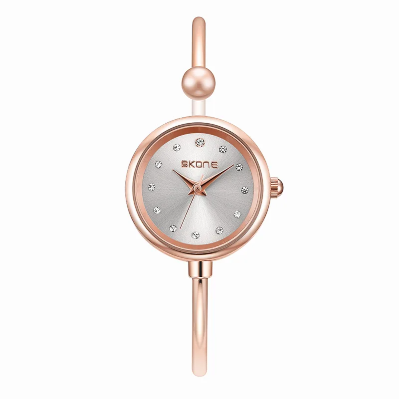 Skone New Style Bracelet Watch Women's Fashion Simple Versatile Wrist Watch Exquisite Thin Band Waterproof Quartz Watch