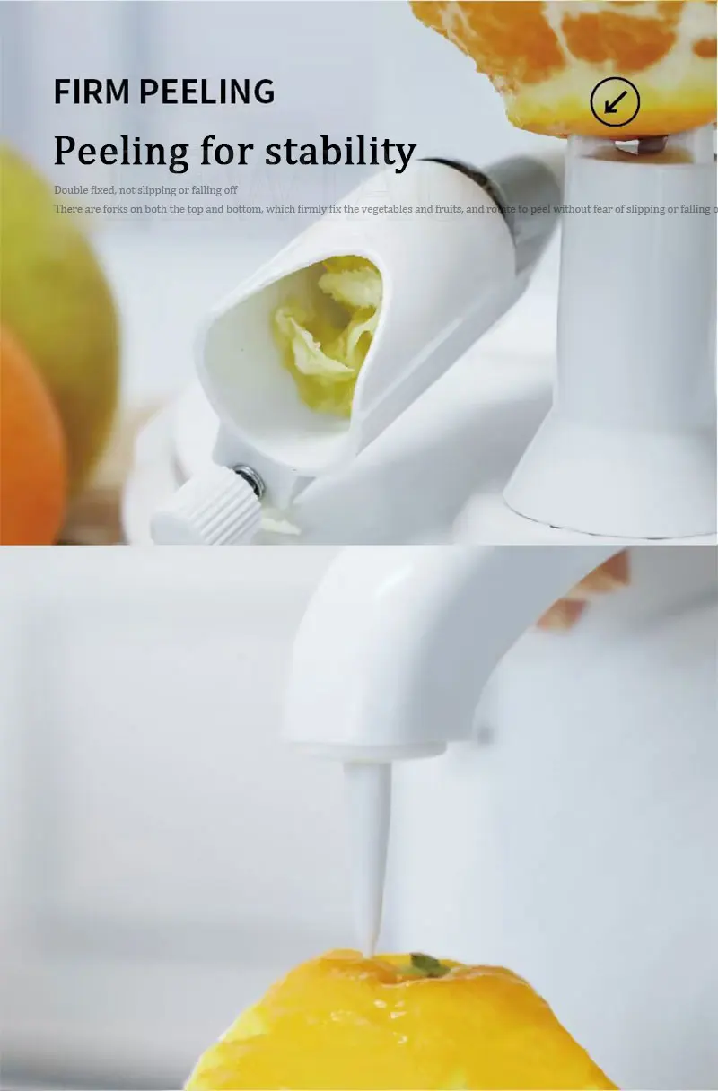 Description Picture 6 of itemMultifunction Electric Peeler For Fruit Vegetables Automatic Stainless Steel Citrus Peeler Kitchen Orange Cutter Machine