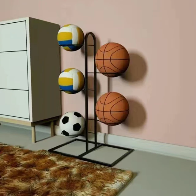 2/3/4/5Layers Basketball Storage Rack Indoor Children Balls Placed Rack Football Volleyball Basketball Holder Balls Metal Stand 5