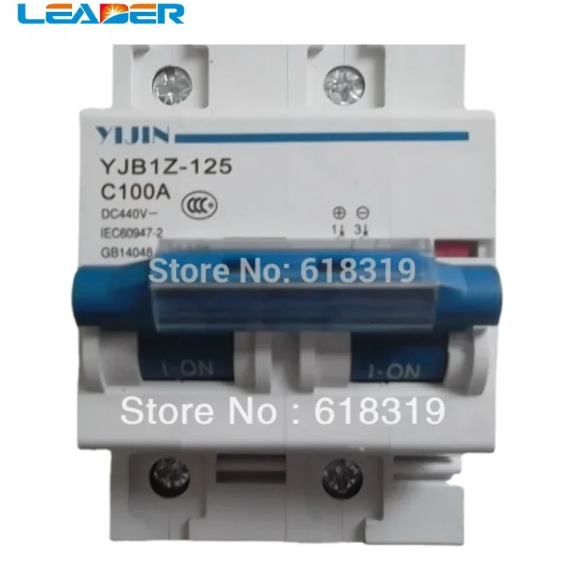 

LEADER SOLAR Hot Selling10 Pcs = A Lot High Quality Air Switch Power 2P 100A DC 440V Circuit Breaker YJBz1-125 Solar