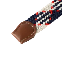 Blue Black Female Casual Knitted Pin Buckle Men Belt Woven Canvas Elastic Expandable Braided Stretch Belts Women Jeans 60colors 5