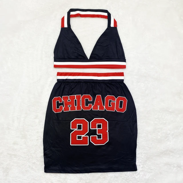 Women's Skirt Suit Basketball Cheerleading Jersey Two Piece Set