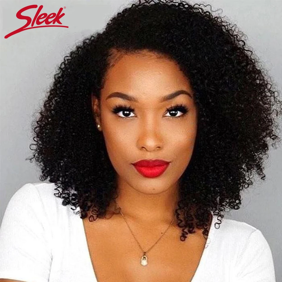 Sleek Afro Kinky Curly Black Human Hair Wigs Ombre T1B/30 Brazilian Curly Machine Made Remy Cheap Human Hair Wigs Free Shipping