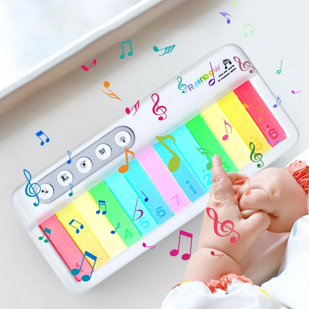 13 Key Colorful Music Keyboard Piano Musical Instrument Colorful Light Music Box Portable Piano Keyboard