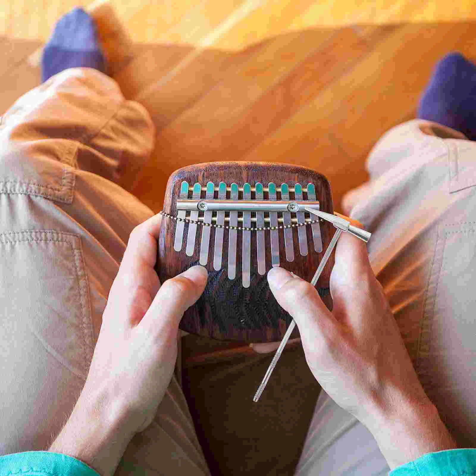 Musical Instrument Piano Tuning Tool Kalimba Guide Musical Instrument Tool Kalimba Thumb Hammer Keyboard Aluminum Alloy Piano Tuning Tuner Kit Percussion Instrument Accessory