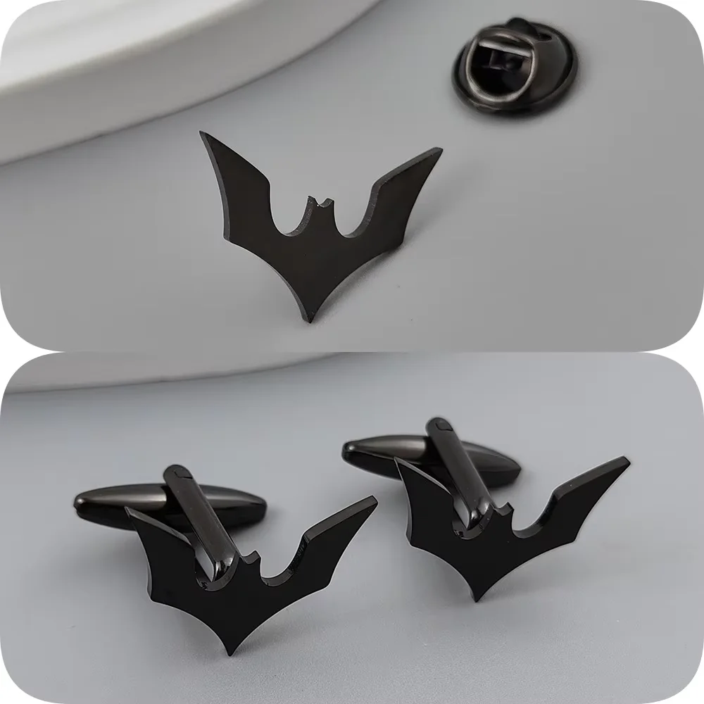 Set 3 Pipistrelli In Metallo Halloween - Decorazioni Da Appendere In Acciaio Inossidabile 25/20/15 Cm Per Casa E Giardino - 2