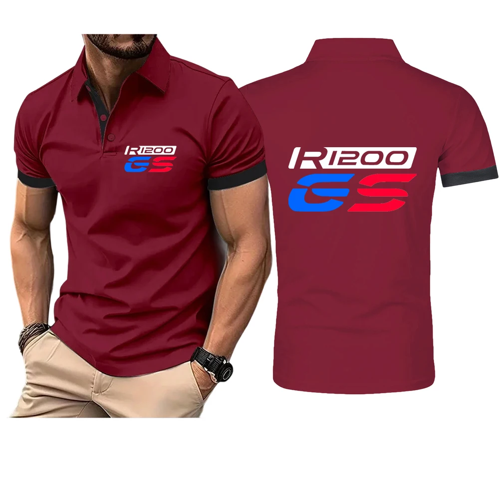 Cotton Linen Short Sleeve Polo Shirt for Men