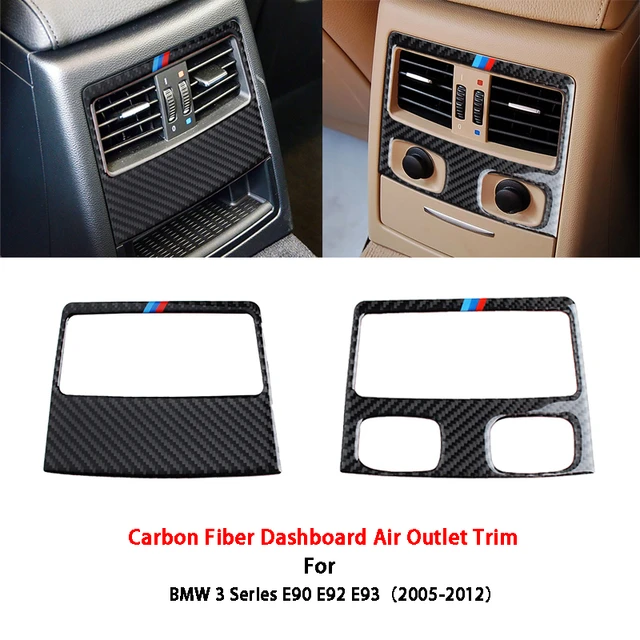 Carbon Fiber Car Interior Rear Seat Air Vent Outlet Decoration Cover Trim  Sticker Decal For BMW 3 Series E90 E92 E93 2005-2012 - AliExpress