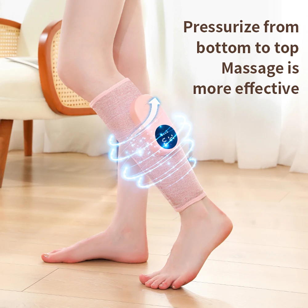 

Electric Foot Calf Massager Heating Air Pressure Compression Massage Kneading Hot Compress Leg Pain Relief Blood Circulation